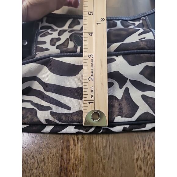 Vintage Y2K Giraffe Print Shoulder Bag Purse Zipper Closure - Picture 6 of 10